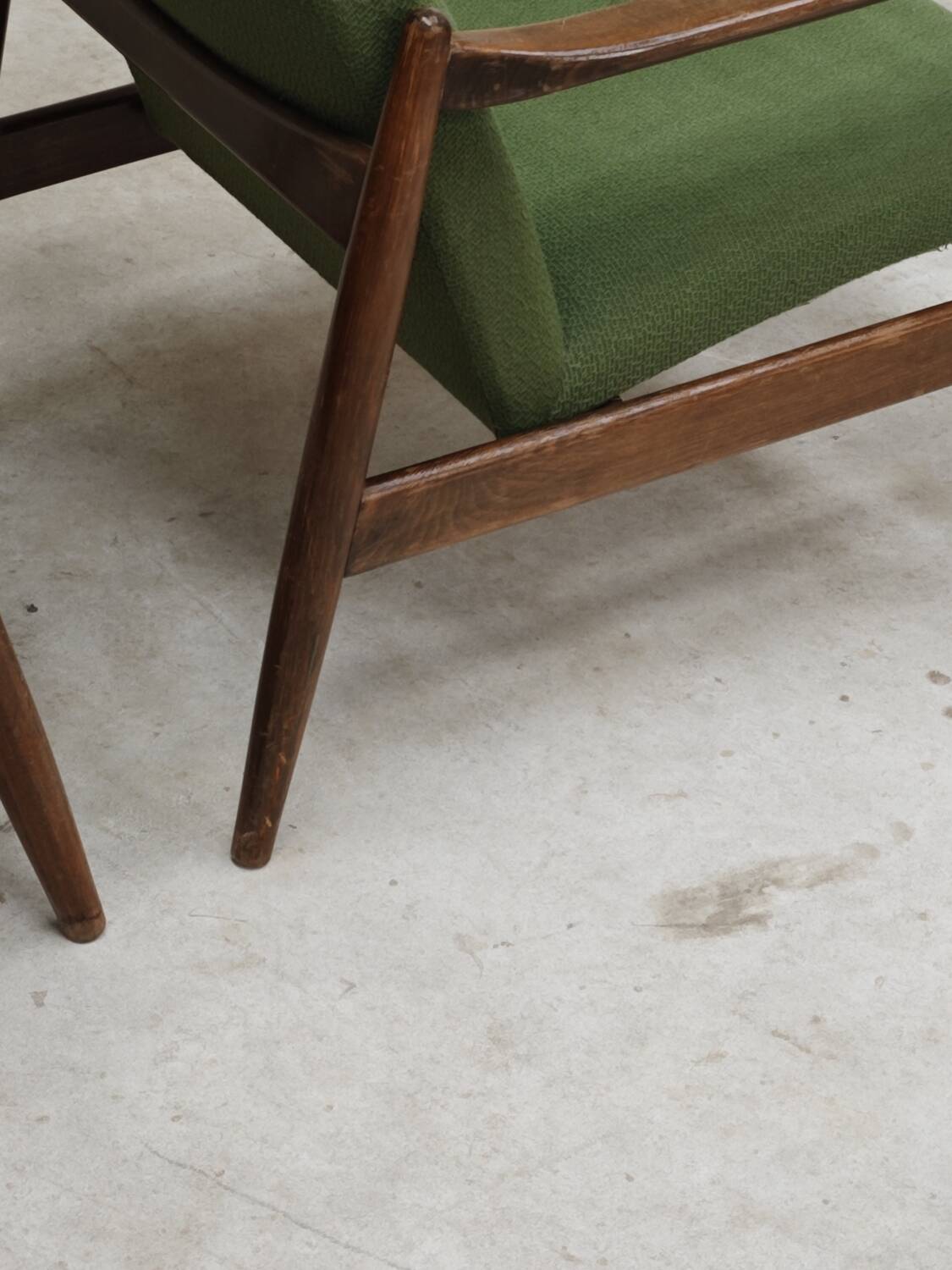 Pair of green GMF 64 armchairs by
Edmund Homa, Poland, 1960s