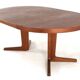 Danish round 1x extendable dining table 'Outrup' - teak