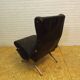 Tecno P40 chaise longue  , cuir noir