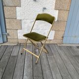 Velvet folding chair