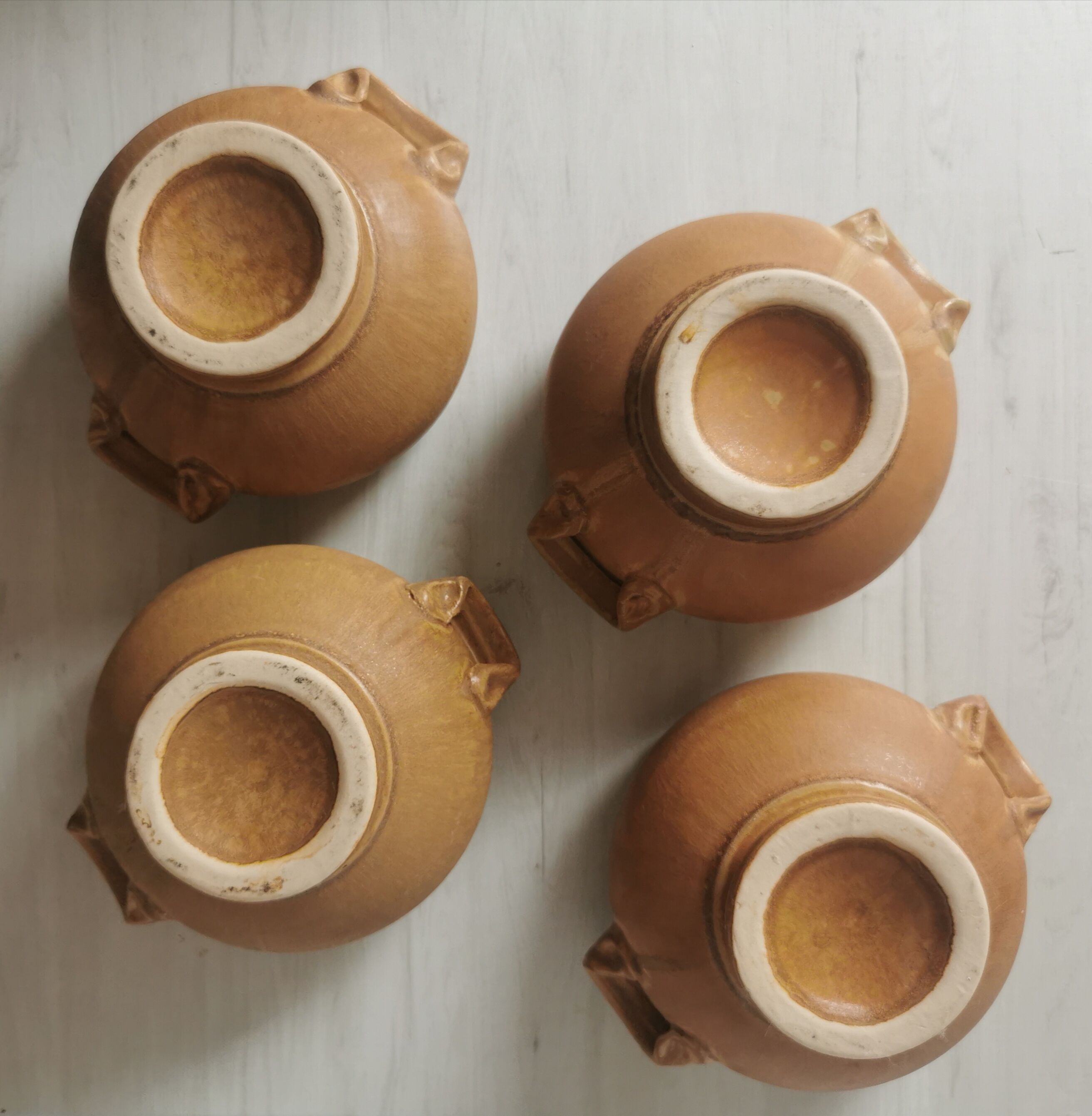 Vintage eared sandstone bowls