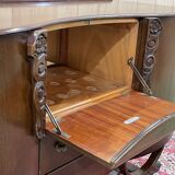 English art deco oak bar