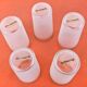 1960s 5 orangeade glasses "Grappe d'or" Frosted white glass