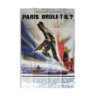 Affiche de cinéma originale "Paris brule-t-il ?" par René Clément