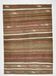 Tapis Kilim Vintage – Rayures Naturelles aux Tons Terreux, 136x195 Cm
