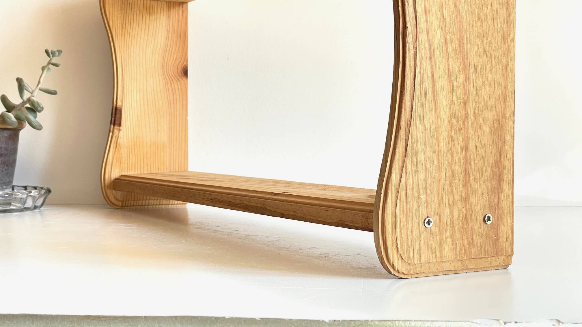 Vintage raw wood shelf