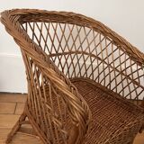Children's armchair, woven wicker