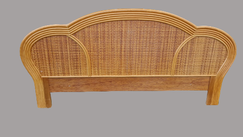 Rattan room, desk, suitcase door, headboard, 2 bedside tables, a chair