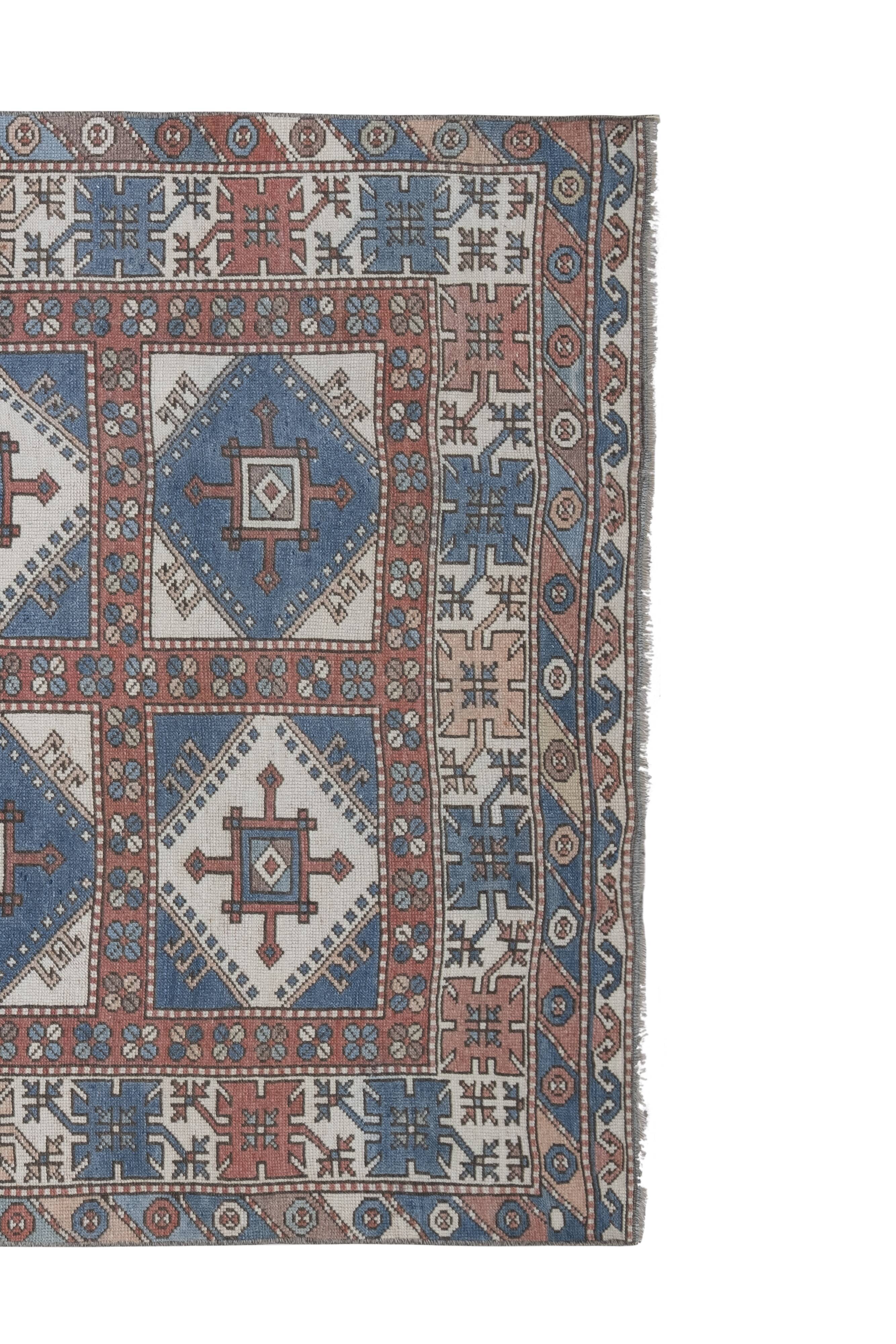 Handknotted wool turkish oushak rug 4'10" x 6'12"