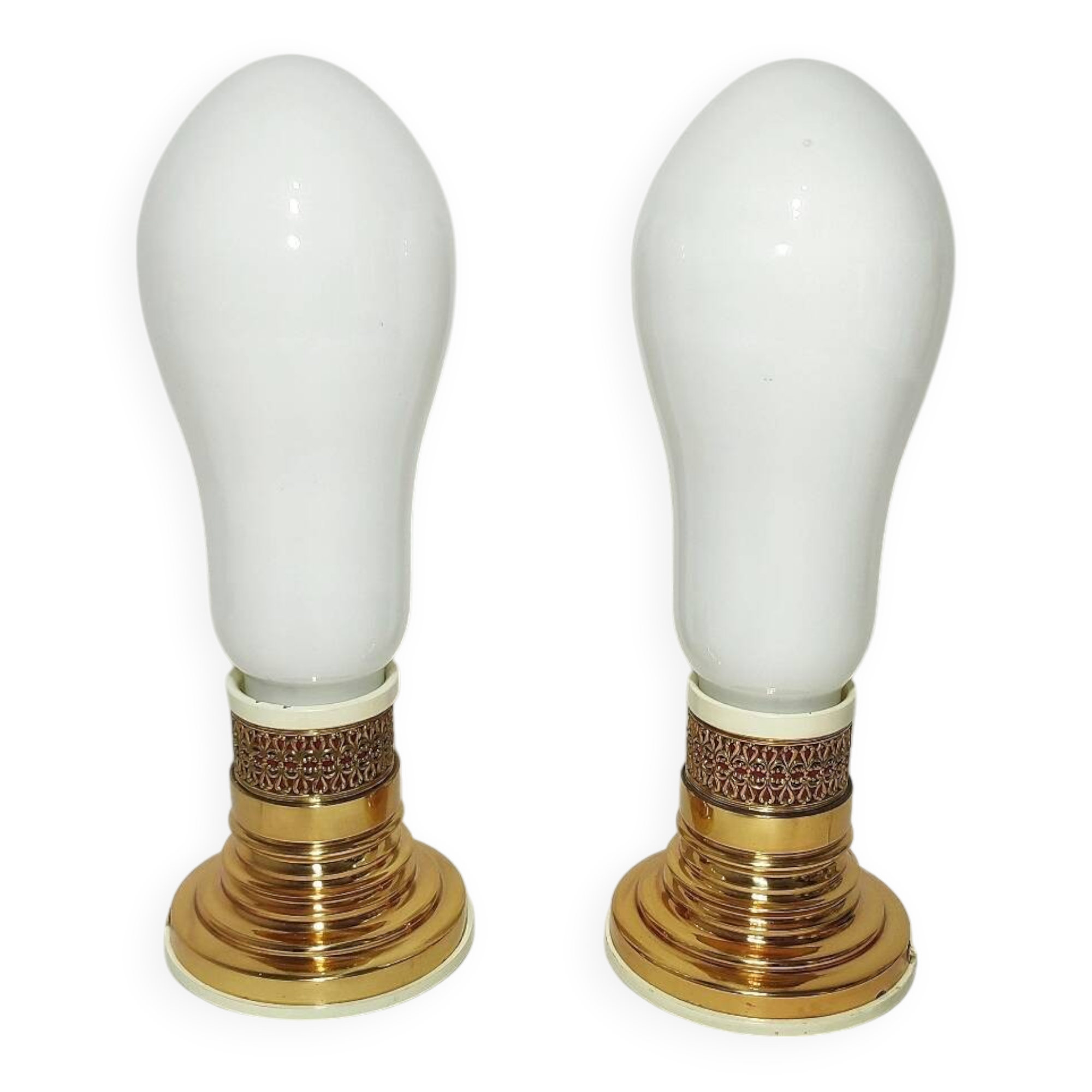 Par de lámparas de mesa. España, 1960s.