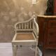 Louis XVI style wooden corner armchair