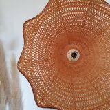 Pendant light in wicker, seventies