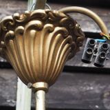 Vintage French Cage Chandelier: Bronze & Brass 3-Branch Ceiling Light