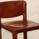 Matteo Grassi high stool in leather and metal