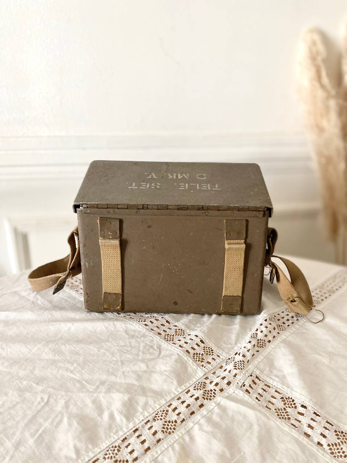 Vintage Canadian military field telephone 1943