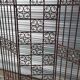 Screen partition wall made of glass and wrought iron