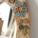 Vallauris ceramic mirror decorated with flowers, circa 1960