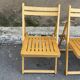 Lot 3 folding chairs vintage wood design