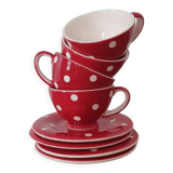 Red pea faience cups