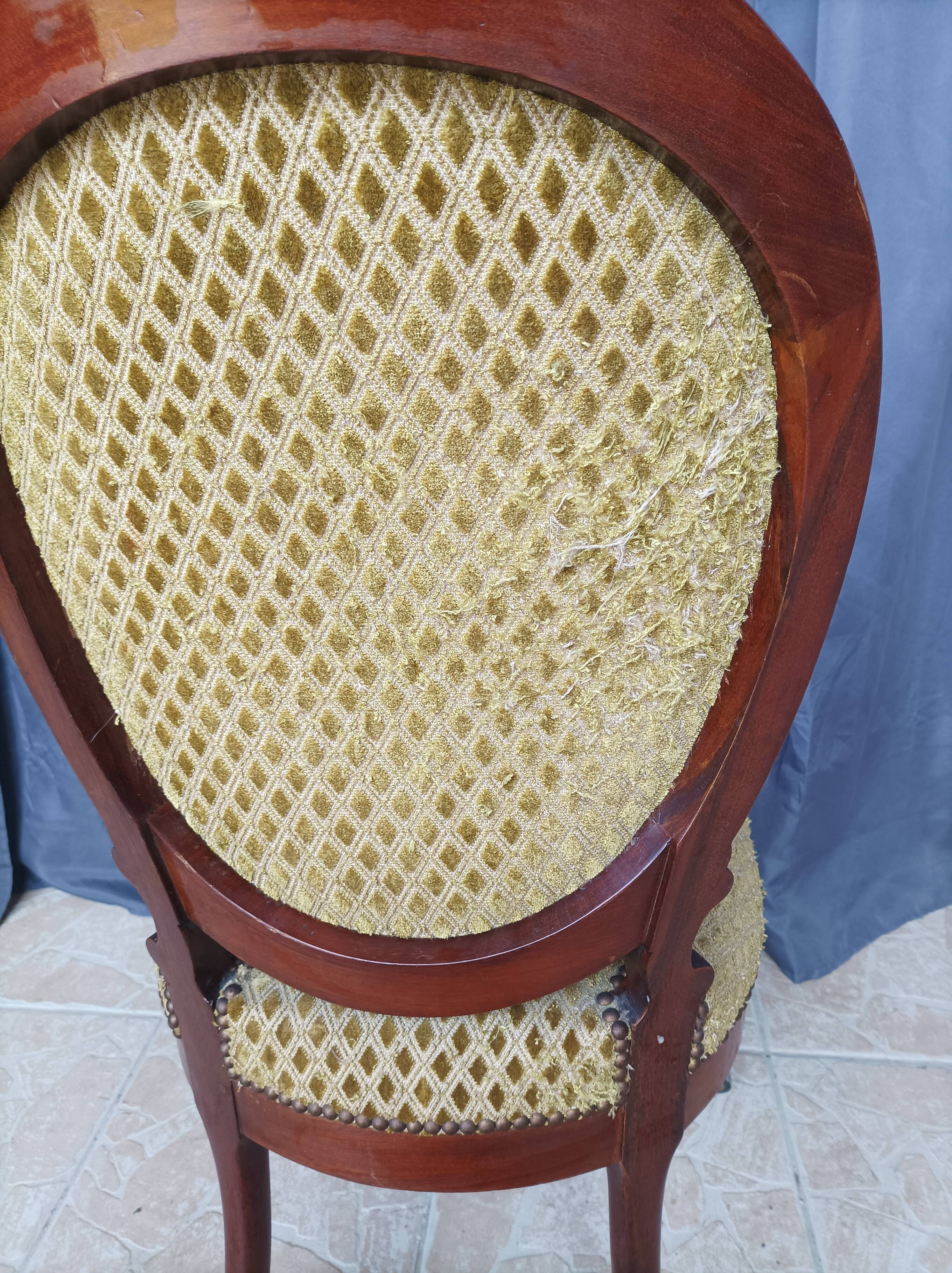 Louis XV mahogany chair