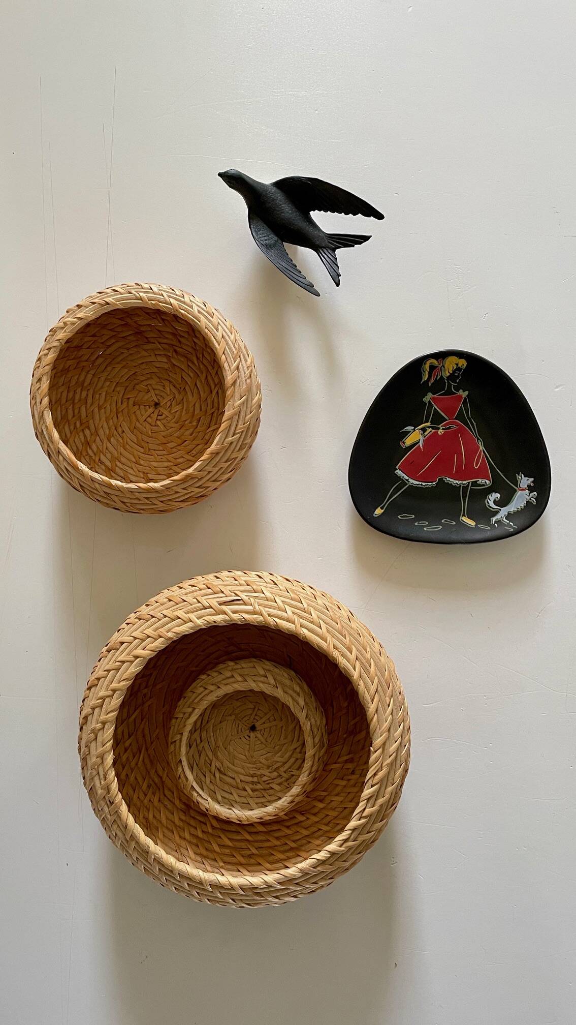 Decoration Vintage stackable baskets