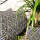 Pair of Art Deco cushions in upholstery fabric