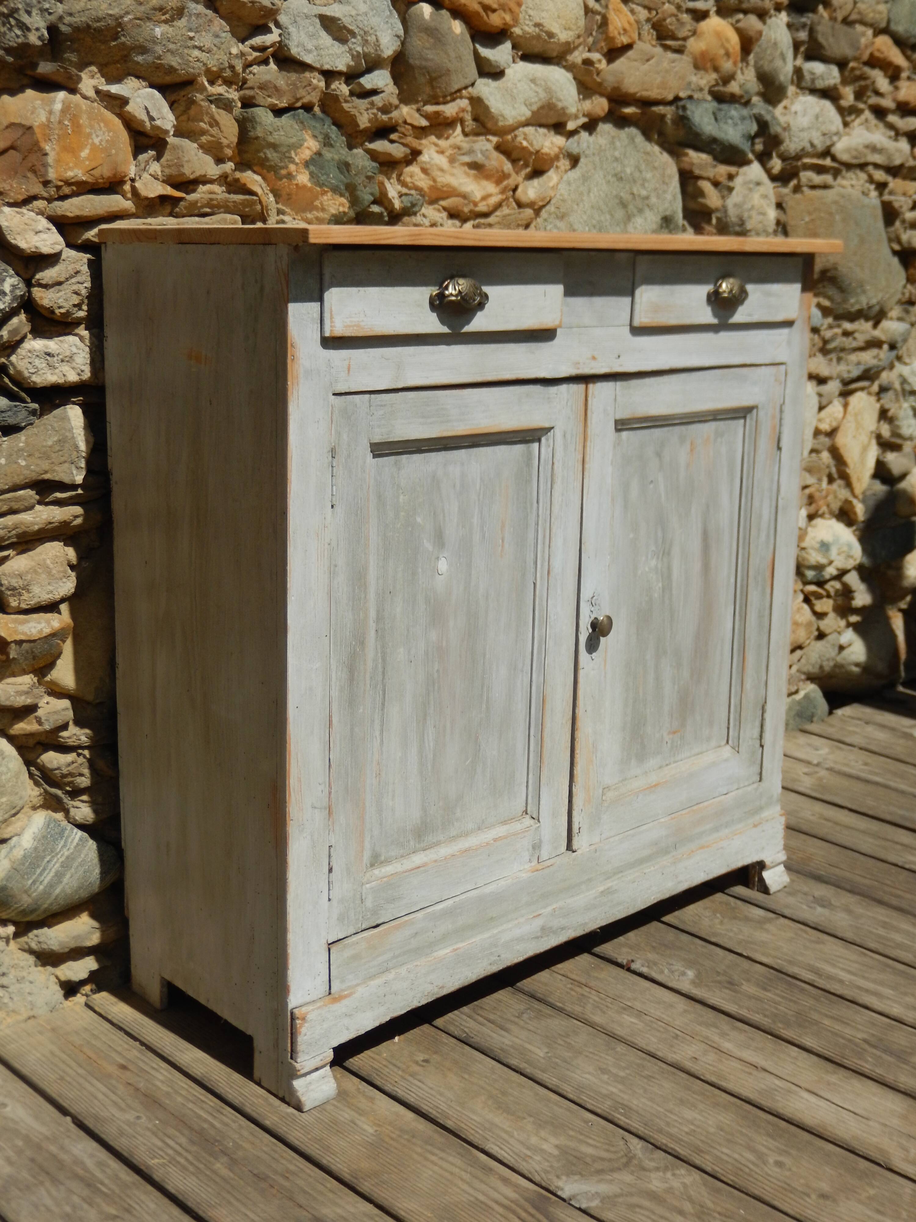 Charming Parisian buffet in patinated fir