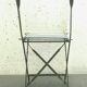 Lot de 40 chaises pliantes en fer et lame de bois XX siècle