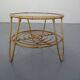 Italian Bamboo & Glass Coffee Table, 1950s