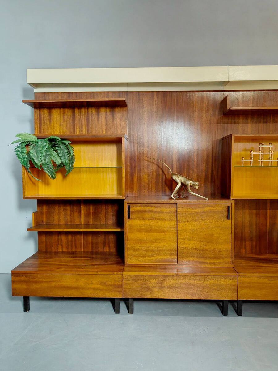 Vintage italian design modular wall unit bookcase xl