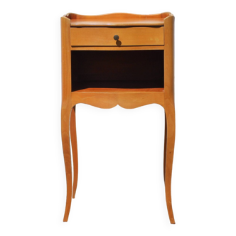Table de chevet vintage, table de nuit bois, meuble d'appoint, meuble tiroir, meuble bois, chambre