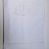 Sheet embroidered initial digits P D