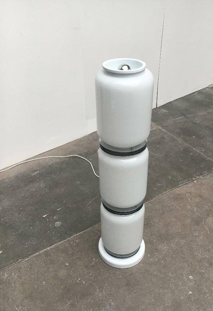 Mid-century Italian space age glass floor lamp from the 1960s.