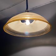 Duża okrągła lampa wisząca regulowana vintage italy 60'