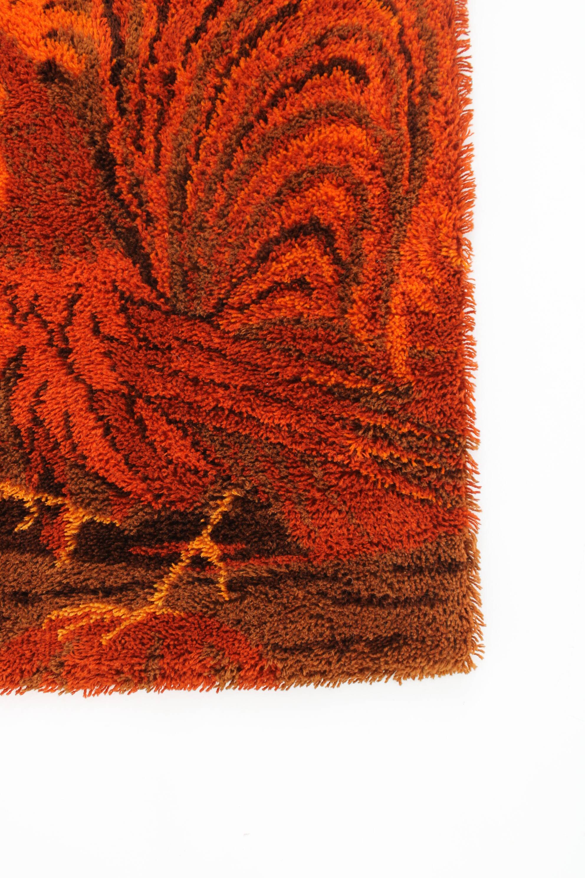 1970s Small Danish Wool Rug or Tapestry