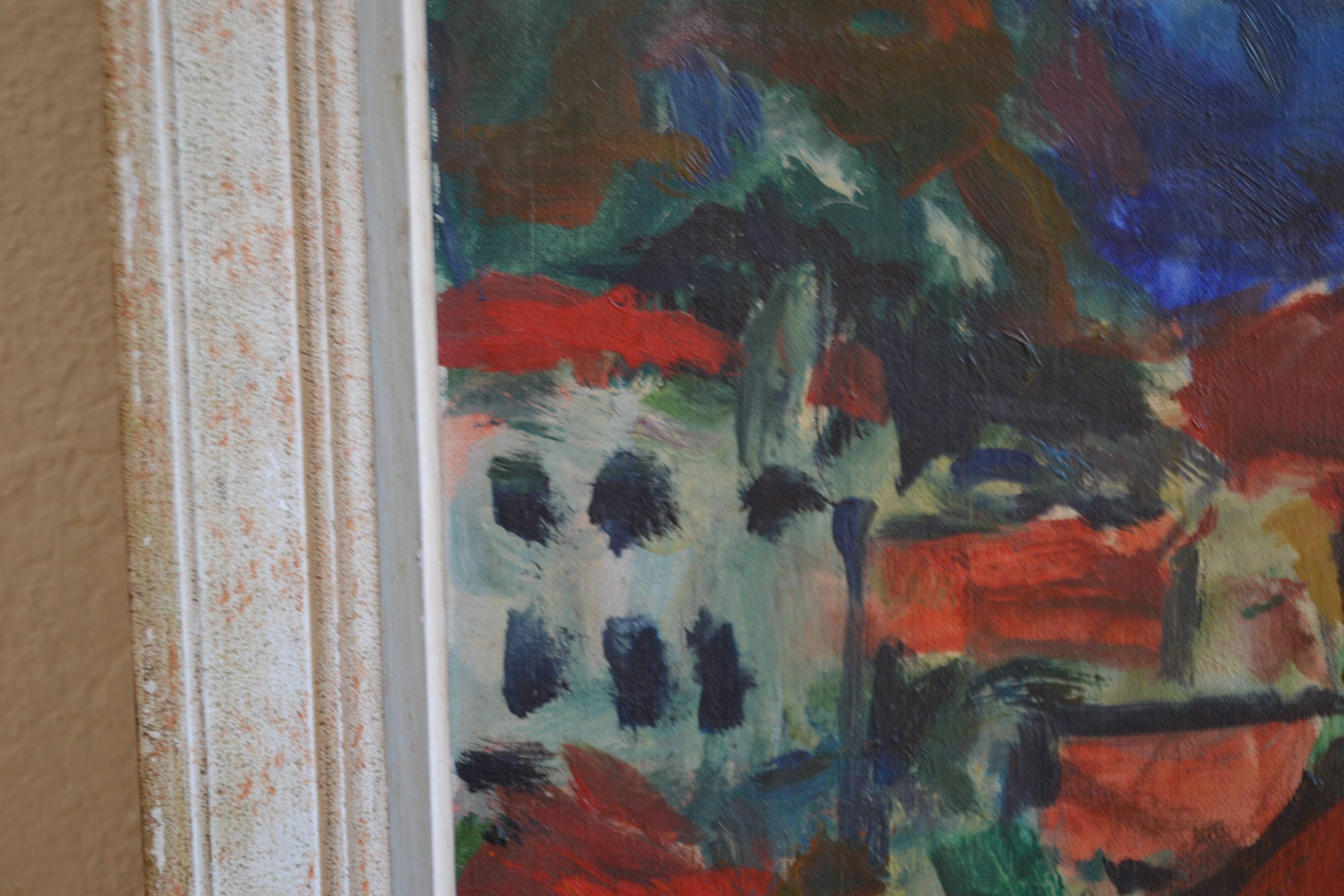 Georges Mathieu Yassef (1943-2024) landscape painting HST