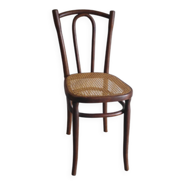 Chaise en bois courbé et cannage - début XXéme