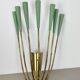 No.1 large 54cm stilnovo style brass theatre wall light sconce, italy, 1950