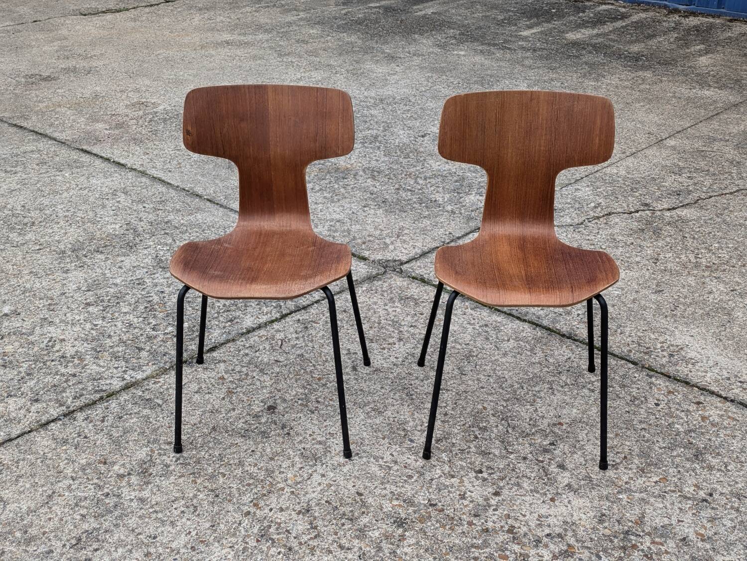Pair of Hammer Chairs, Hammer, Model 3103 by Arne Jacobsen for Fritz Hansen, 1960s vintage