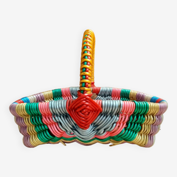 Mini scoubidou woven basket colors