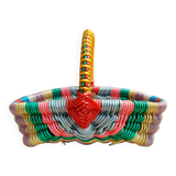 Mini scoubidou woven basket colors