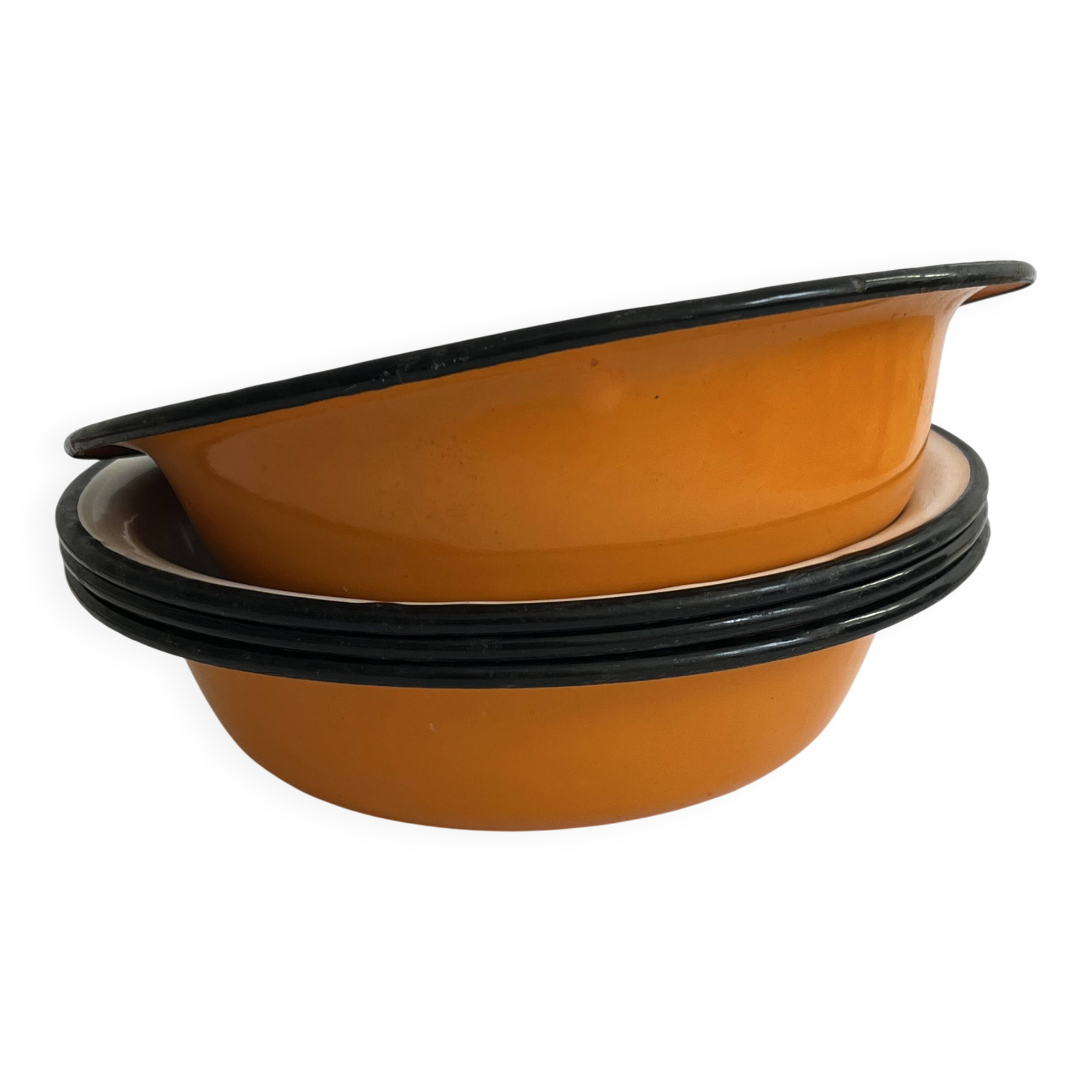Ensemble de bols émaillés, coupelles vintage