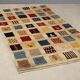 Ancient Asian wool rug, thick knotting, handmade 35 x 61 in.