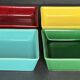 4 multicolored earthenware raviers