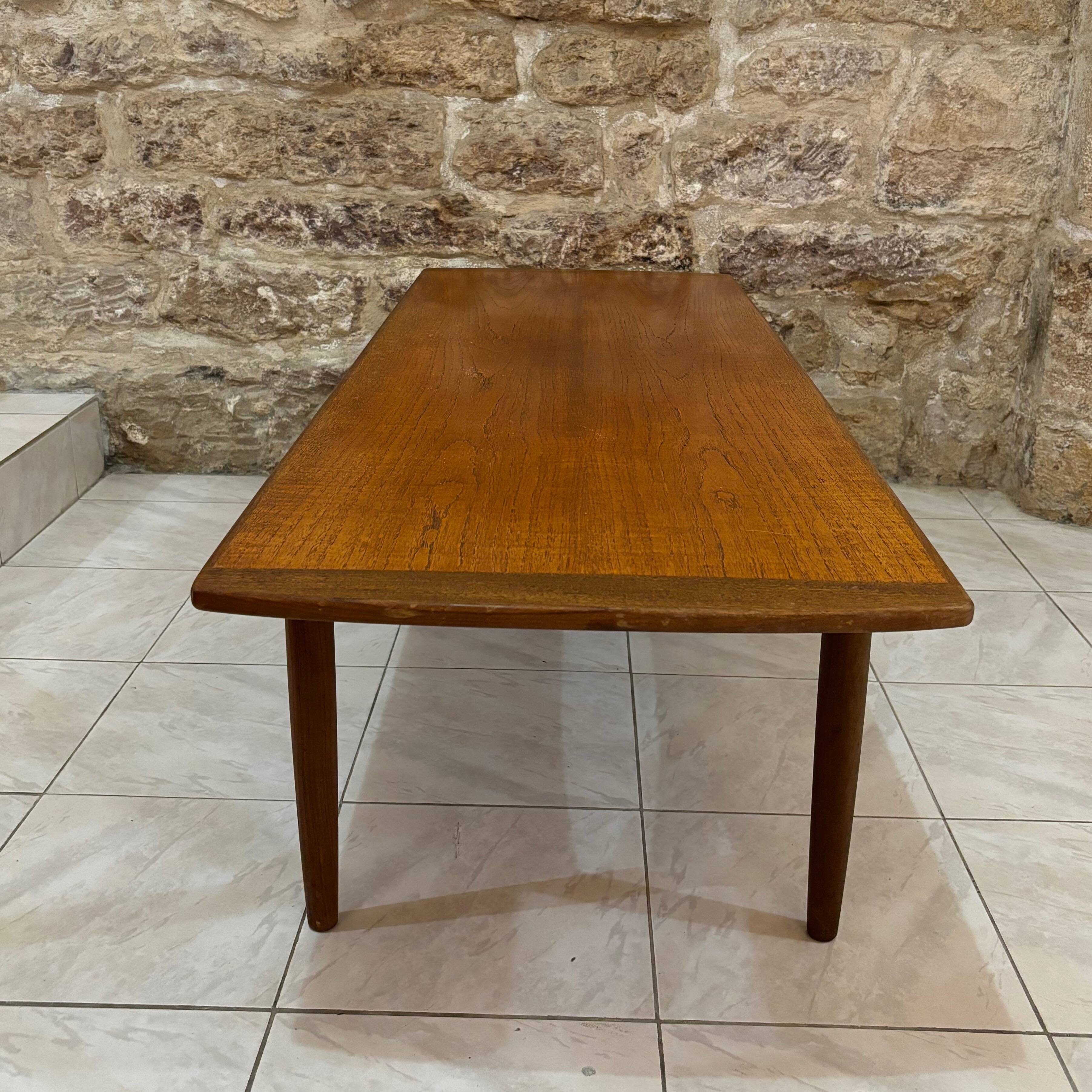 Large Scandinavian teak coffee table