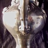 Art nouveau pourer,victor silver co,quadruple plate, liseron flower decoration