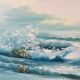 Tableau les vagues bleues