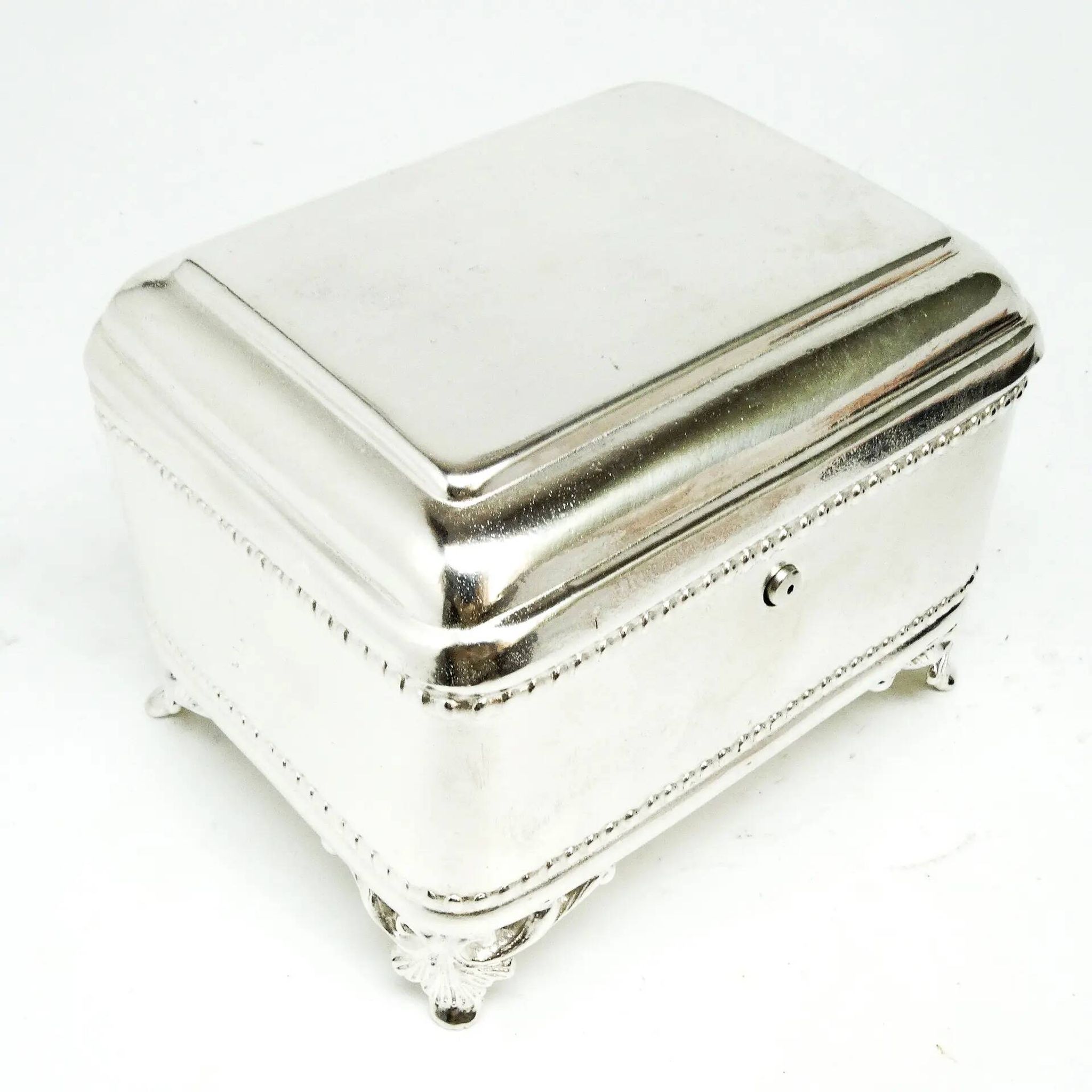 Sugar bowl, Eclecticism, silver-plated brass, Poland, 19th century
