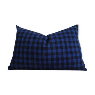 Indigo traditional fabric cushion cover