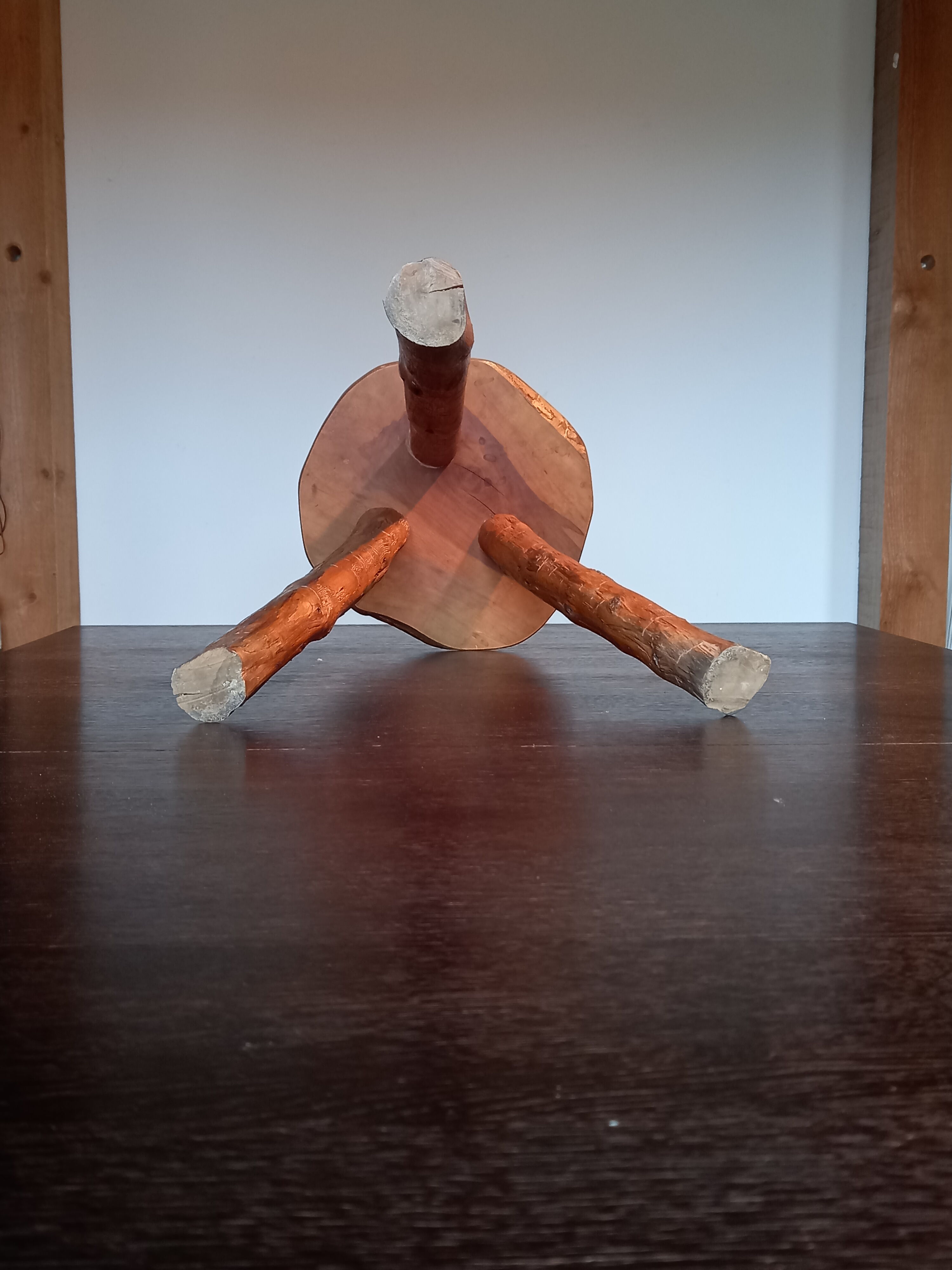 Brutalist wooden stool 60/70